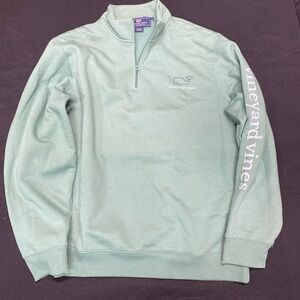 Vineyard Vines Men's Mint Zip-Up Sweater